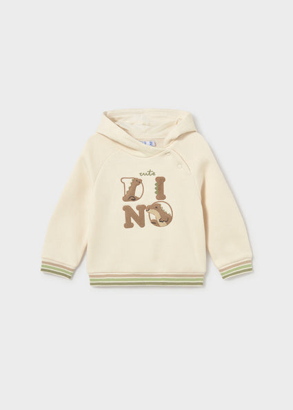 Mayoral Baby Boys Cream Hooded Dino Jumper 2417
