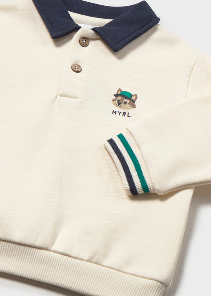 Mayoral Baby Boys Cream Polo Pullover 2419