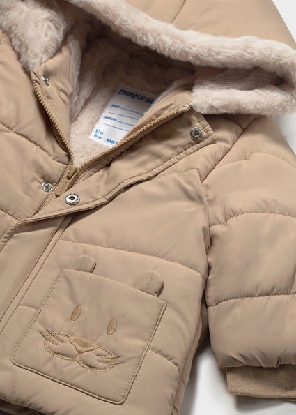 PRE ORDER Mayoral Baby Boys Brown Faux Fur Jacket 2423
