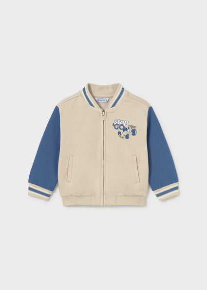 PRE ORDER Mayoral Baby Boys Beige Contrast Bomber 2427