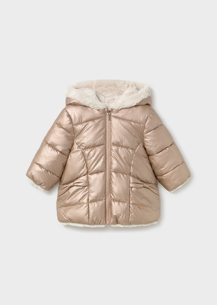 PRE ORDER Mayoral Baby Girls Bronze Reversible Fur Jacket 2439