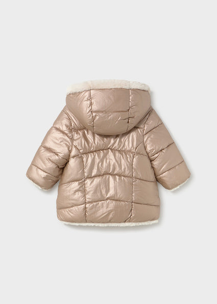 PRE ORDER Mayoral Baby Girls Bronze Reversible Fur Jacket 2439