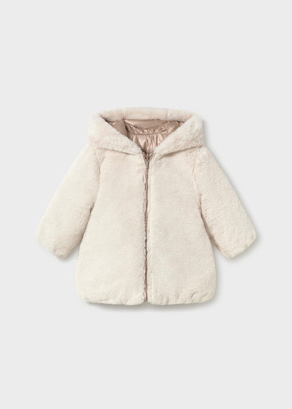 PRE ORDER Mayoral Baby Girls Bronze Reversible Fur Jacket 2439