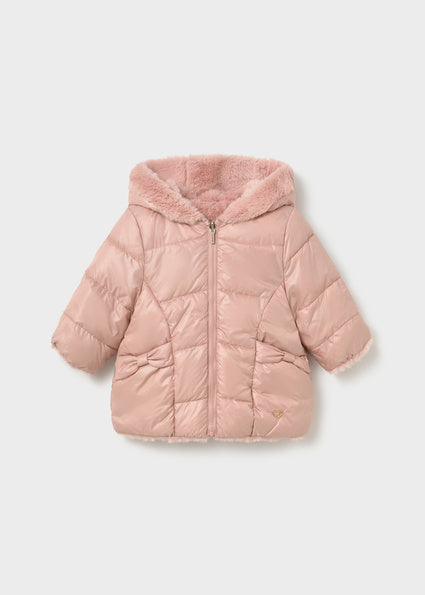 PRE ORDER Mayoral Baby Girls Pink Reversible Fur Jacket 2439