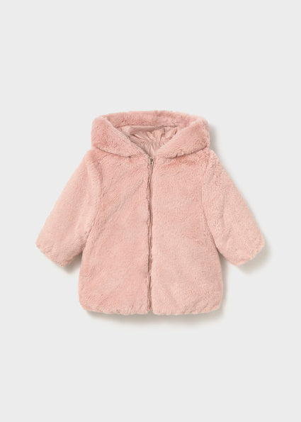 PRE ORDER Mayoral Baby Girls Pink Reversible Fur Jacket 2439