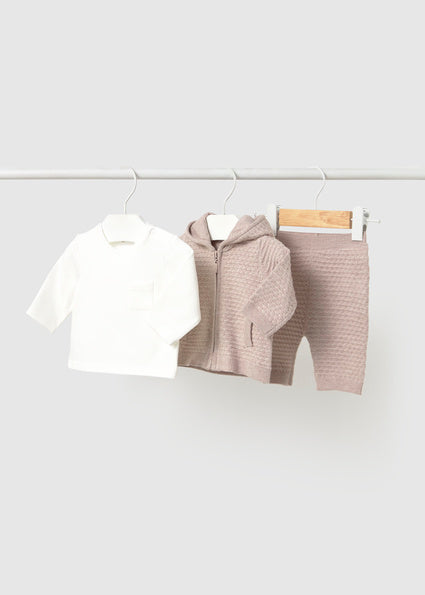 PRE ORDER Mayoral Baby Boy Beige Knit 3 Piece Set 2507