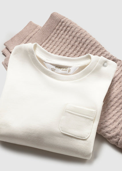 PRE ORDER Mayoral Baby Boy Beige Knit 3 Piece Set 2507