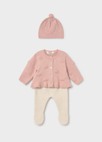 Mayoral Baby Girl Nude Pink Knit Two Piece Set 2508