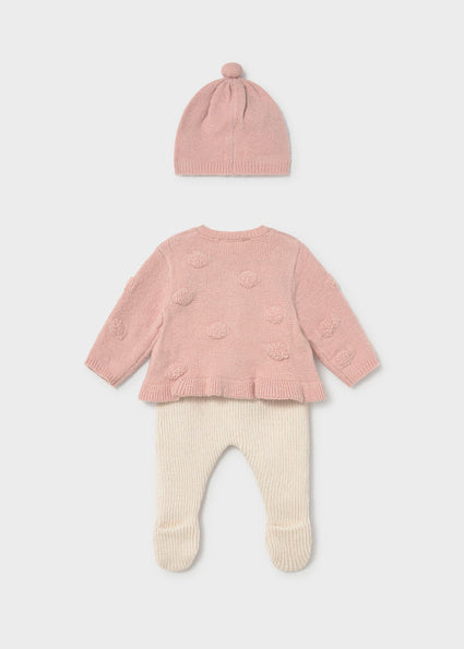 Mayoral Baby Girl Nude Pink Knit Two Piece Set 2508
