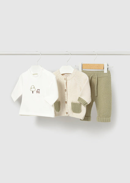 PRE ORDER Mayoral Baby Sage 3 Piece Knit Tracksuit 2522