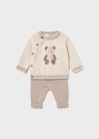 PRE ORDER Mayoral Baby Boy Brown Knitted Teddy Set 2523