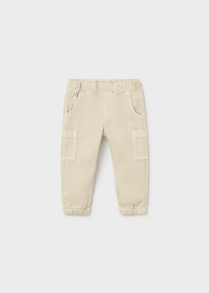 Mayoral Baby Boys Cream Cargo Joggers 2539