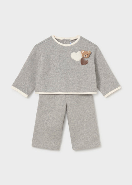 PRE ORDER Mayoral Baby Girls Grey Flared Tracksuit 2558