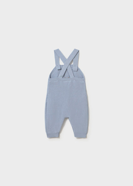Mayoral Baby Boy Blue Knit Dungaree 3 Piece Set 2609