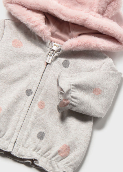 Mayoral Baby Girl Grey Polka Dot 3 Piece Tracksuit 2656