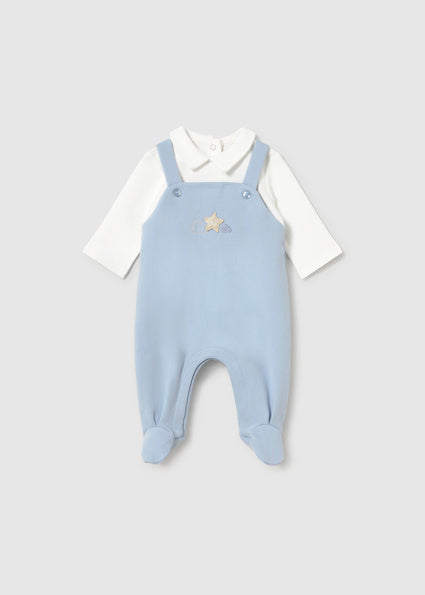 Mayoral Baby Boy Blue Babygrow with Cardigan 2657