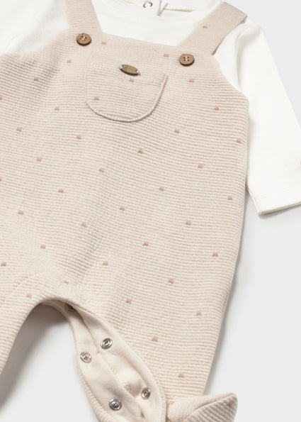 PRE ORDER Mayoral Baby Sand Polka Dot Babygrow 2658