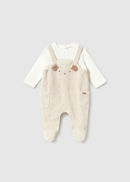 Mayoral Baby Cream Corduroy Babygrow 2660