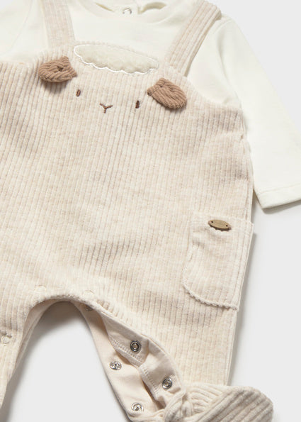 Mayoral Baby Cream Corduroy Babygrow 2660