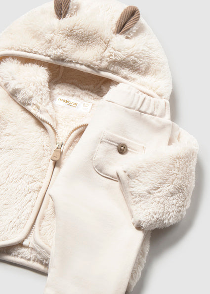 Mayoral Baby Cream 3 Piece Fur Tracksuit 2670