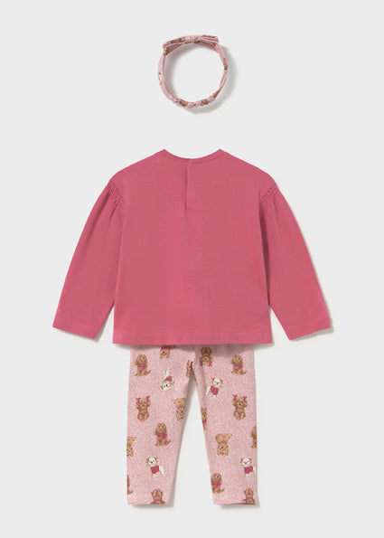 Mayoral Baby Girls Pink Legging & Headband Set 2780