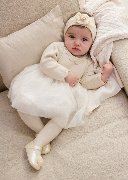 Mayoral Baby Girl Champagne Tulle Dress 2809