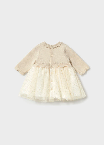 Mayoral Baby Girl Champagne Tulle Dress 2809