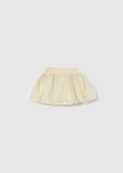 Mayoral Baby Girl Champagne 3 Piece Tulle Skirt Set 2811