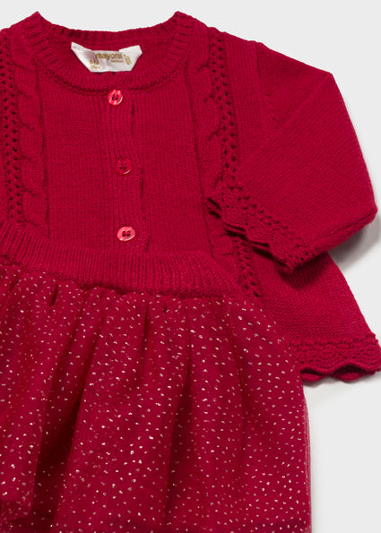 Mayoral Baby Girl Red Tulle 3 Piece Skirt Set 2811