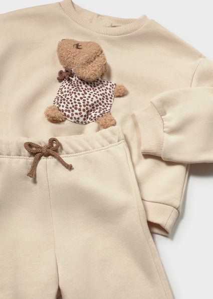 PRE ORDER Mayoral Baby Girls Beige Flared Tracksuit 2838