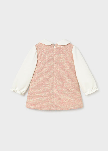 Mayoral Baby Girls Pink Tweed Dress 2948
