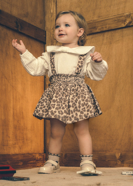 PRE ORDER Mayoral Baby Girls Leopard Print Romper Set 2950