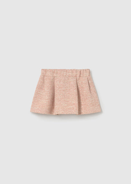 Mayoral Baby Girls Pink Tweed 3 Piece Skirt Set 2954