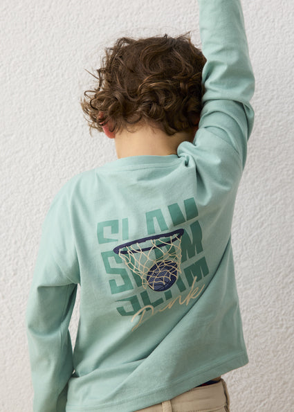 Mayoral Boys Aqua Basketball T-Shirt 4006