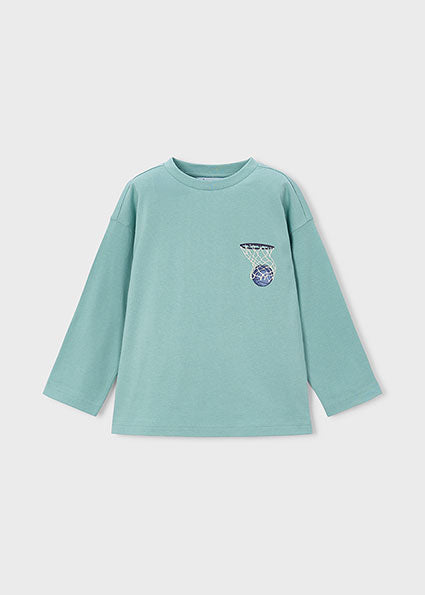 Mayoral Boys Aqua Basketball T-Shirt 4006