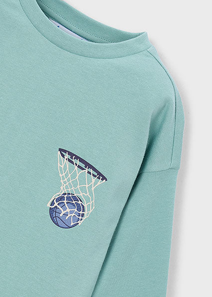 Mayoral Boys Aqua Basketball T-Shirt 4006
