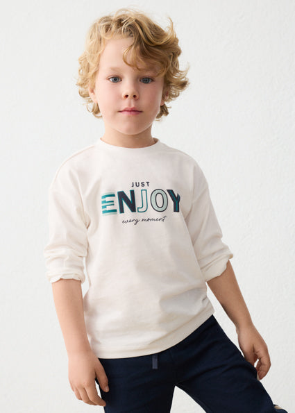 Mayoral Boys White Print T-Shirt 4007