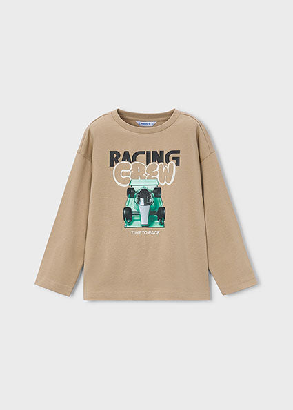 Mayoral Boys Brown Racing T-Shirt 4020