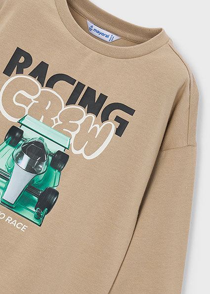 Mayoral Boys Brown Racing T-Shirt 4020