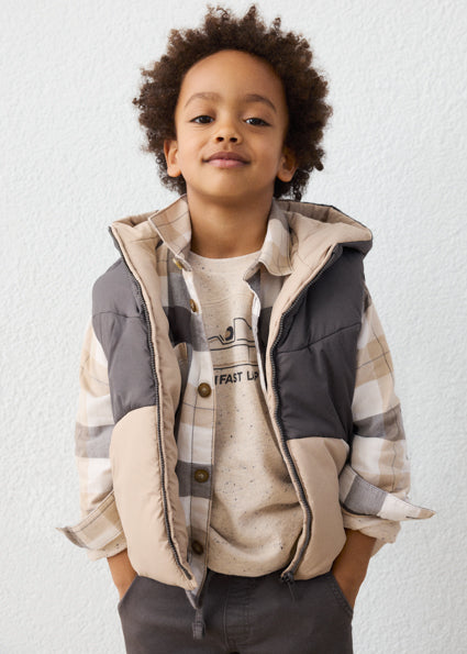 Mayoral Boys Beige Reversible Gilet 4312