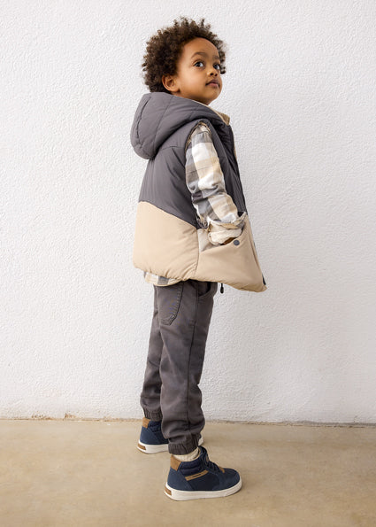 Mayoral Boys Beige Reversible Gilet 4312
