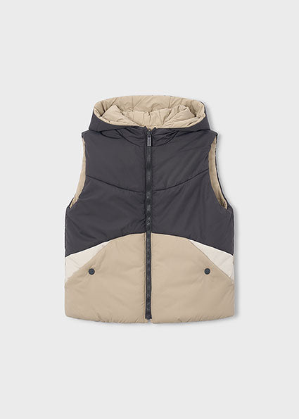 Mayoral Boys Beige Reversible Gilet 4312