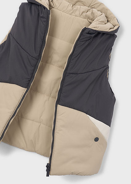 Mayoral Boys Beige Reversible Gilet 4312