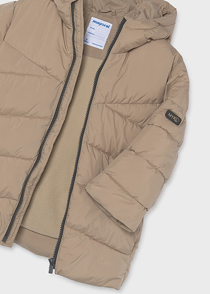 Mayoral Boys Brown Long Padded Coat 4402