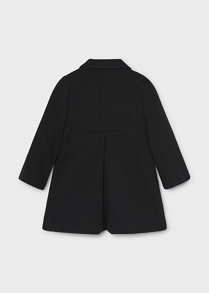 PRE ORDER Mayoral Girls Black Wool Dress Coat 4413