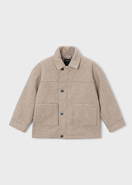 Mayoral Boys Beige Knit Overshirt Jacket 4467