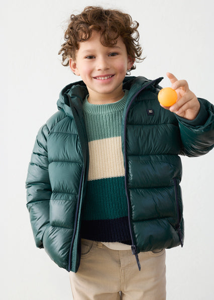 Mayoral Boys Green Matte Puffer Jacket 4469