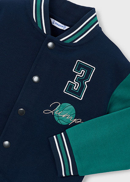 Mayoral Boys Navy & Green Bomber Jacket 4473