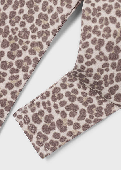 Mayoral Girls Brown Leopard Print Bow Legging Set 4209 4701