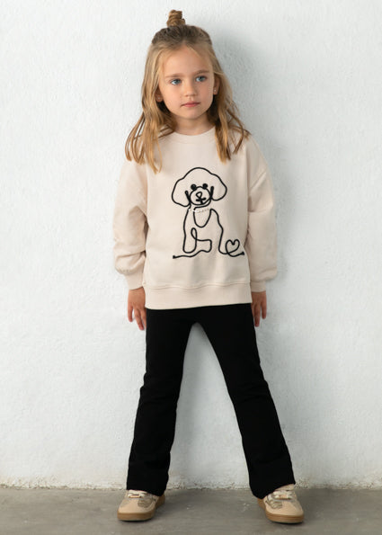 Mayoral Girls Black Sweatshirt & Flared Legging Set 4733